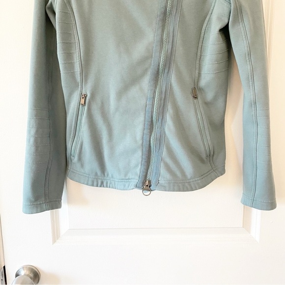 ATHLETA Moto Full Zip Sweatshirt Fleece Lined Athletic - Picture 8 of 15
